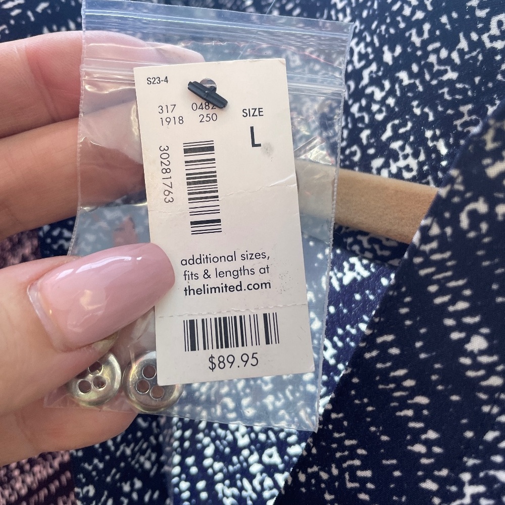 Business Casual Navy Print Shirt Dress